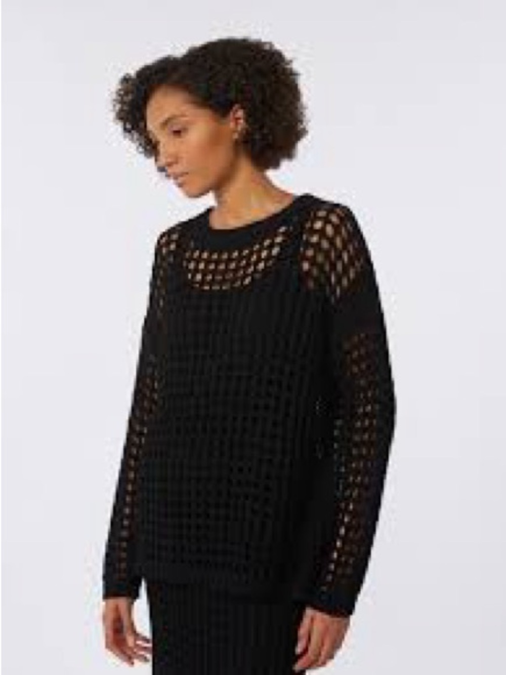 Black Crochet style Medium Tunic